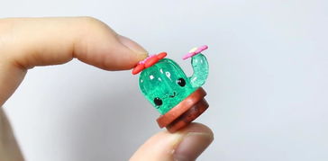 樹脂手工藝品diy,制作可愛的仙人掌,朋友們看后都被萌翻了